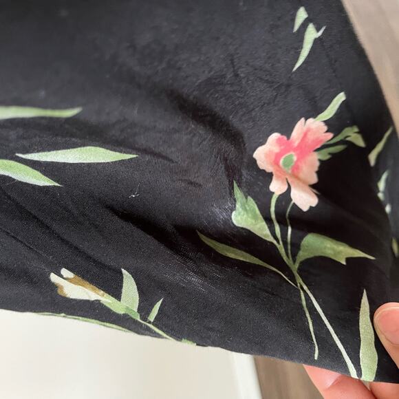 Vtg Y2K 2000s Cimmaron Plus Black Dark Floral Maxi Dress Wmns Sz 16 Cottagecore - Picture 7 of 11